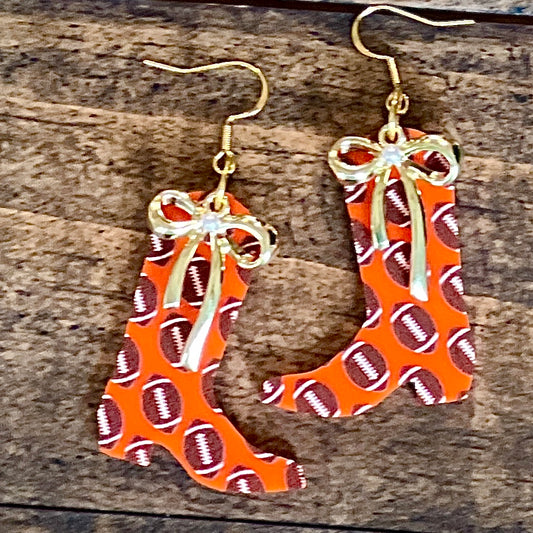 Football Cowboy Boots - Earrings