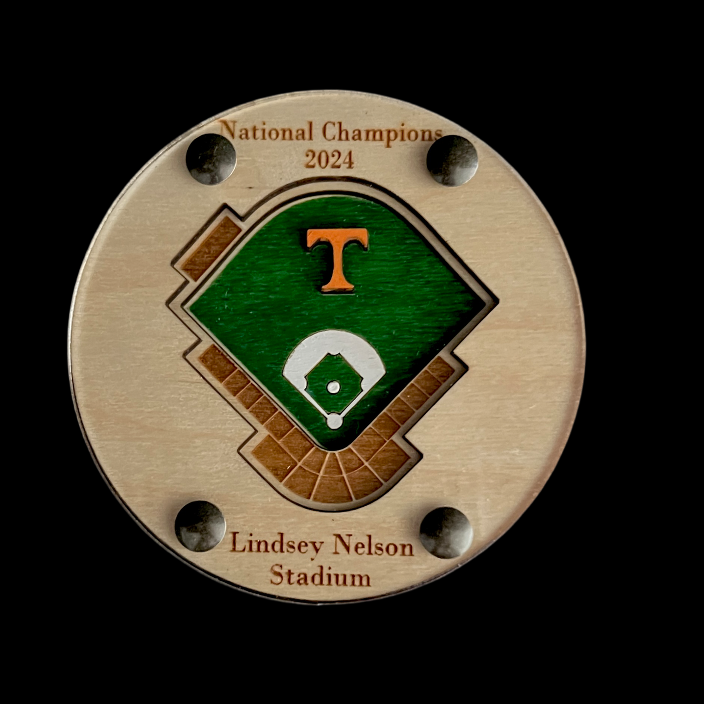 Collegiate Baseball Stadium Coaster - 2024 National Champions