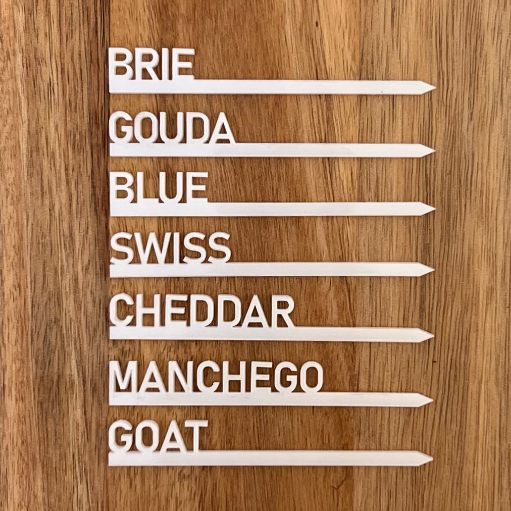 White Acrylic Cheese Markers