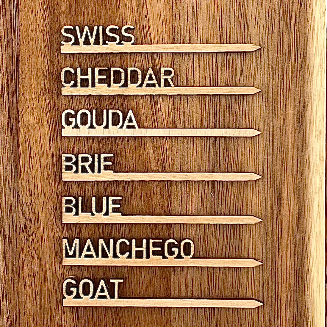 Wooden Cheese Markers